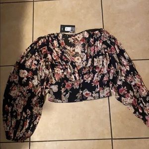 Flower fashion nova blouse